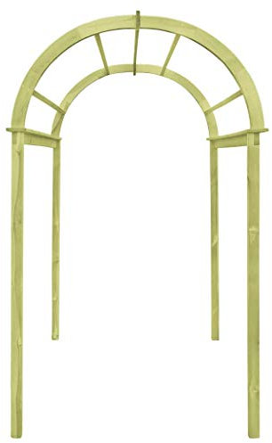 Festnight Arco da Giardino per Piante, Arco a Traliccio 125x150x235cm in Legno di Pino Impregnato Verde