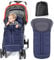 Orzbow Winter Fußsack für Kinderwagen,Baby Fußsack für Buggy mit Kapuze mit Kordelzug,Warmes Polar Fleece,Reflektorstreifen,Reißverschluss,Wasserdicht und Maschinenwaschbar (Blau)