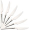 H HANSEL HOME 6 Steakmesser, Fleischmesser 22,5x2,05 cm Hochglanzpoliert Edelstahl 18/0