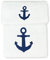 Tex family Set asciugamani in puro cotone made in italy (Ancora blu)