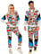 W WIDMANN MILANO Party Fashion - Kostüm Trainingsanzug, Motive, USA, 80er Jahre Outfit, Jogginganzug für Karneval & Party