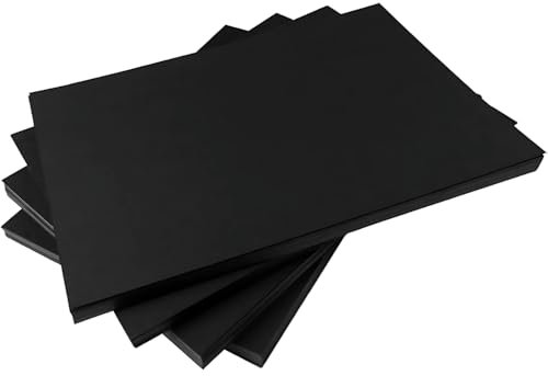 Hawksbill Papier, 220 g/m², schwarze Mehrzweck-Karte, 50 Stück, dicke, hochwertige, glatte und knackige schwarze A3-Karte, dicke Karten für Schreibwaren, Heim- oder Bürogebrauch und Kunst oder