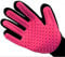 Gifts UK Pet Dog Cat Grooming Glove Deshedding Brush Fur Remover Mitt Left Right Hand (Pink (Right Hand))