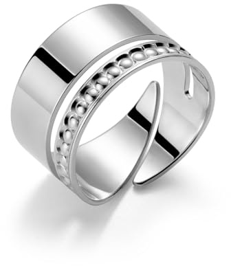 LillyMarie Verstellbarer Ring Aus Sterlingsilber Mit Poliertem Finish Und Perlendetail