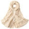 Damen Herren Viskose Langer Schal Tuch Stola Halstuch Sonnenschutz Groß Strand Schultertuch Tuch Wickeln mit Fransen Super Weich Komfort für Frühling Einfach Basic 95×195cm - Einfarbig Beige #A31