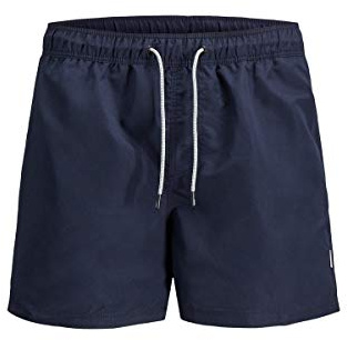 JACK & JONES Swim Shorts Bermuda Herren Badehose, Farbe:Navy Blazer (SpliceLogo), Größe:L