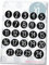 Bügelbild Adventkalender Zahlen Kreis zum Aufbügeln 3 cm 1-24 Flockfolie Aufbügler Applikationen Bügelsticker für Stoffe Textilien Kinder zum Aufbügeln Flicken, Farbe:schwarz