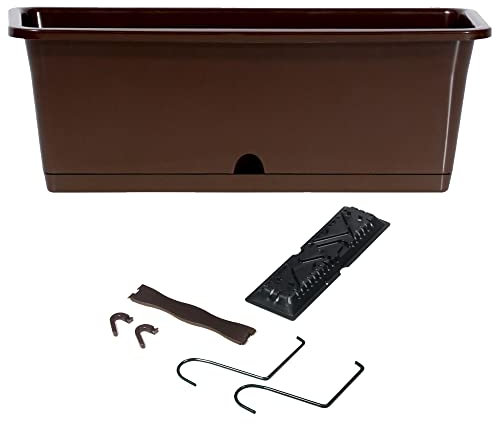 Prosperplast Camelia W Pot, Abmessungen (MM) 595x170x143, braune Farbe