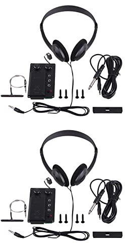 ZIUTPDAX 2X Violino Elettrico Silenzioso Eq Piezo Cuffie E Set di Cavi Foro per Spina
