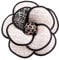 Elegante Luxus-Broschen Kamelien-Broschen Blume Abzeichen Pin Vintage Schal Pin für Mädchen Blume Party Rucksack Dekoration (schwarz & rosa)