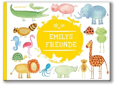 Freundebuch mit Deinem Namen für 25 Freunde