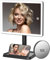 FASCINATE Large Lighted Makeup Vanity Mirror with 96 LED Lights, Rechargeable Lithium Battery Light Up Mirror (BlackB)