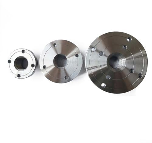 Placa frontal de torno para carpintería, torno de torneado de madera, brida de placa de flores de 3 pulgadas, roscas de 1-8 tpi (plata)