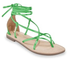 LES TROPEZIENNES PAR M. BELARBI Femme DJOYA Chaussures Ville Sandale et Nu-Pieds, Vert Metalique, 36 EU