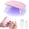 Aokitec Lampada UV LED per Unghie - Luce UV USB Portatile per Unghie Lampada LED 18W per Polimerizzazione di Tutti i Gel per Unghie Lampada UV per Nail Art per Smalto Gel Asciuga Rapidamente le Unghie