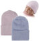 iSpchen 2 Stück Neugeborenes Mütze Babymütze Beanie Hut Unisex Kleinkind Turban Baby Newborn Herbst Mädchen Jungen Säuglings Kinder Erstlingsmütze Winter Schlupfmütze rosa+Blau