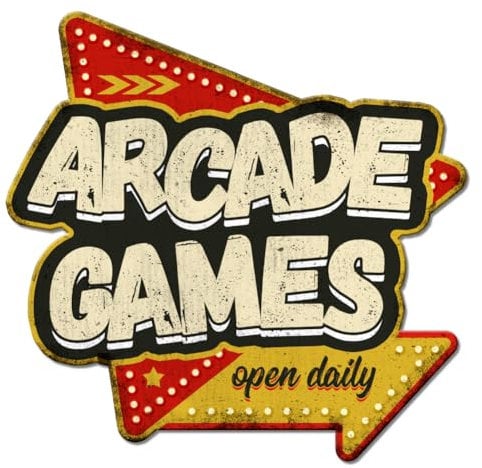 GLOBLELAND Arcade Games Unregelmäßig Retro Blechschild Vintage Plakette Lustige Schilder Mit Sprüchen Vintage Metallschild Für Zuhause Restaurant Café Club Bar Dekoration
