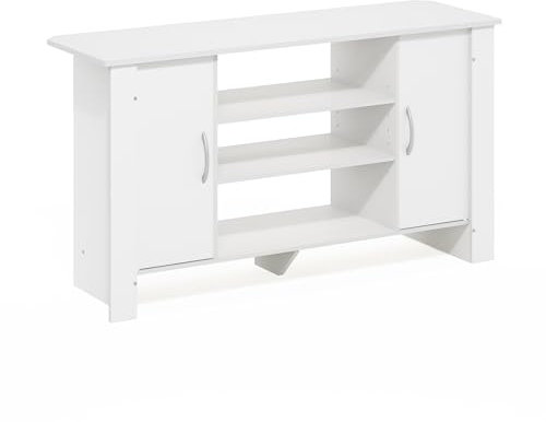 Furinno Econ - Mueble para TV y Centro de Entretenimiento, Blanco