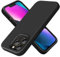 TIIXXE Silicone Case Compatible with iPhone 13 PRO Case Soft Ultra Slim Protective Shockproof Liquid Silicone Phone Case,Anti-Scratch Microfiber Lining, 6.1 black