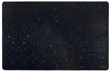 KDUBNJDS Teppich, rutschfest, für Küche, Schlafzimmer, Wohnzimmer, Spielzimmer, Esszimmer, Büro, Unterbettteppich, Bauernhaus-Dekor, 152,4 x 99 cm, Schwarz mit Glitzer