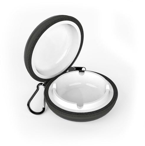 Juspota Cendrier Portable, Cendrier de Poche Anti Odeurs, Fermeture à Glissière Cendriers Fermé de Voyage avec Porte-clés, Blanc
