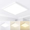 MOONSEA 40W LED Deckenleuchte Flach, Quadrat Deckenlampe 3 Farben 3000K/4000K/6000K, Ultra Dünn Deckenleuchte Eckig für Wohnzimmer Schlafzimmer Kinderzimmer Küche, Ø40cm, Weiß