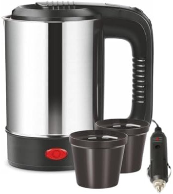 12V Travel Kettle 500ML Car Van Portable Cigarette Lighter