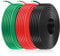 Fahrzeugleitung 2,5 mm² Set,5m x 3 Farben FLRY-B KFZ Kabel Litze,PVC Kupferkabel Auto Kabel Fly Batteriekabel Stromkabel KFZ Leitung Fahrzeugleitung-Rot&Schwarz&Grün je Farbe EIN 5m Ring
