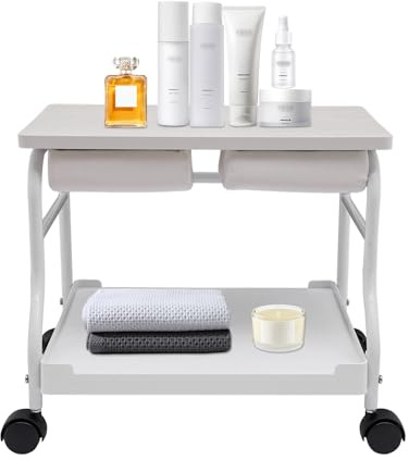 Baignoire à pieds pour bain de pieds bouillonnant, chariot pour soins des pieds et pédicure, avec chariot à roulettes et fonction massage, convient pour la maison et les salons de beauté avec design
