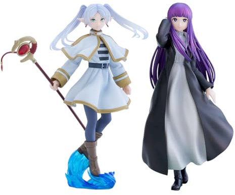 YLEAFUN Fern Frieren Figur Statue Anime Stehend Actionfigur Skulptur 19cm Charakter Modell Desktop Dekoration Sammlerstücke 2PCS