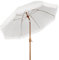 Abician Parasol de Jardin à Franges Ø275 x 252cm, Parasol d'extérieur Inclinable, Protection UV, Imperméable, avec 8 Baleines,Manivelle, Housse de protection, Crème