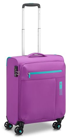 RONCATO LITE SOFT Trolley Cabina 55x40x20 cm| Valigia Bagaglio a Mano Ultra Leggera con 4 Ruote, Chiusura TSA - Orchidea