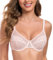 Lemorosy Soutien-Gorge Minimiseur pour Femme à Armature Bonnets Pleins en Dentelle Support Confortable pour Grande Taille (Rose,100E)
