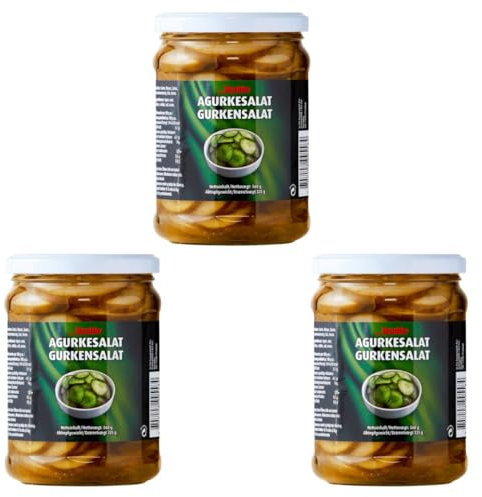 Nordthy Hot Dog Gurken 3x 560g – Original dänische Gurken in Scheiben – Perfekt für Hotdogs & Burger – 3er Vorratspack im Glas – Skandinavischer Klassiker