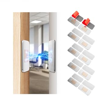 10 Pack Magnetic Cabinet Door Catch, Ultra Thin Cabinet Door Magnets, Adhesive Drawer Magnets to Stay Closed, Stainless Steel Cabinet Latch Easy to Install with Double Sided Tape, Thickness 0.08in