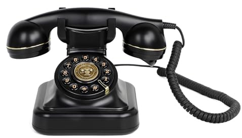 RDYMONKEY Audio-Gästebuch Hochzeit, Retro-Telefon für persönliche Sprachnachrichten, Gästebuch Alternative für Hochzeiten, Partys & Geburtstage, 8GB Speicher (Schwarz)