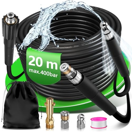 20m Rohrreinigungsschlauch 400Bar Kompatibel mit Kärcher K2 K3 K4 K5 K6 K7