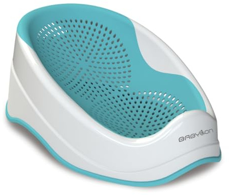 BABYLON Dolphin Transat de bain pour bebe 0-6 Mois, Antidérapant, Vert aqua