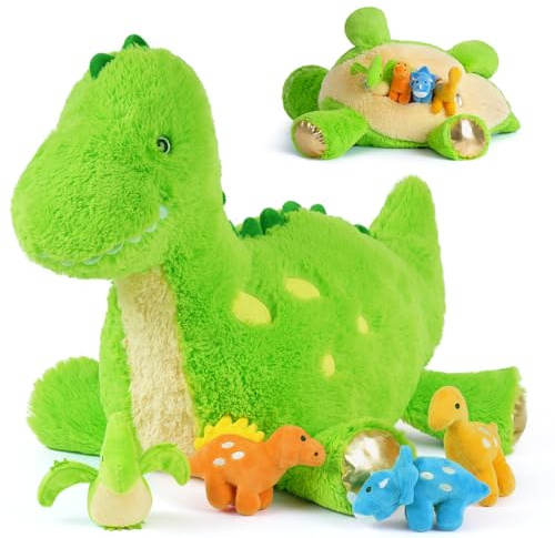 MaoGoLan groß Dino Kuscheltier XXL mit Baby im Bauch, 62cm weich riesen Dinosaurier Stofftier Plüschtier Plüschdino, Geburtstag Weihnachten Geschenk für Kinder Baby
