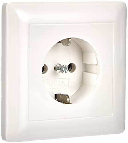 Gira 044003 Schuko Steckdose Vollpatte Standard 55, reinweiß