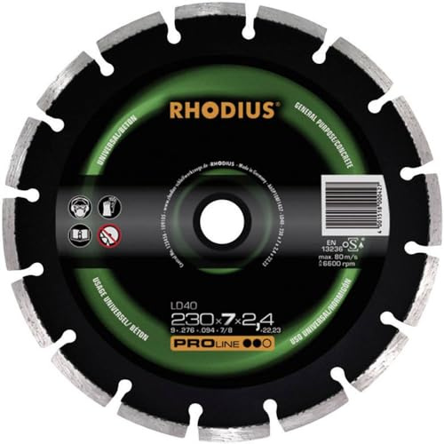 Rhodius 302450 Diamond Cutting Disc LD 40 125 x 7 x 2.2 x 22.23 mm