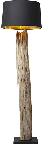 Kare Design Stehleuchte Nature Straight, Landhaus Stil, Wohnzimmer Lampe, Lampe fürs Schlafzimmer, Leuchtmittel nicht inklusive, 171x52x52cm, Schwarz