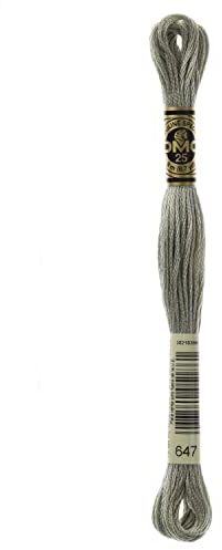 DMC 6-Strand Embroidery Cotton Floss, Medium Beaver Grey
