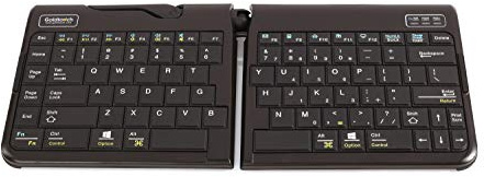 Goldtouch GTP-0044W Go!2 Bluetooth Wireless Mobile Keyboard, Portable Foldable Travel Keyboard Black