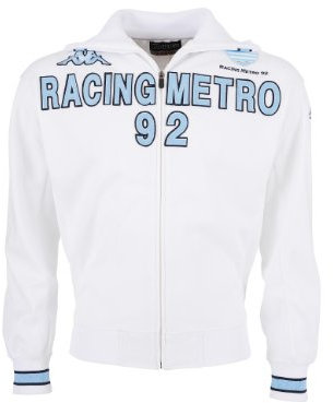 Kappa Racing Metro 92 Jungen Rugby-Trainingsjacke, Top 14, offizielle Kollektion 110 weiß - weiß