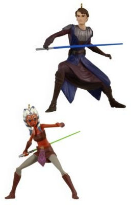 Anakin Skywalker and Ahsoka Tano Star Wars: The Clone Wars 2009 Hallmark Keepsake Ornament QXI1312