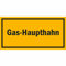 Indigos UG Aufkleber Gashaupthahn - Gas - Haupthahn -, 20x10 cm - selbstklebender Sicherheits Aufkleber für Tür oder Wand - Warnschild für Gebäude, Hotel, Büro, Firma, Haus, Praxis