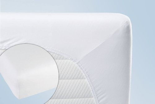 Sleep & Protect wasserundurchlässiges Molton-Spannbetttuch 0802760 weiß 1x 200x200 cm