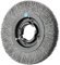 PFERD POS Rundbürste breit ungezopft RBU | Ø 200x25xvariable Bohrung Edelstahl-Draht-Ø 0,30 | 43701260 – für den Schleifbock, Ungezopft; Besatzmaterial Inox 0,30 Mm