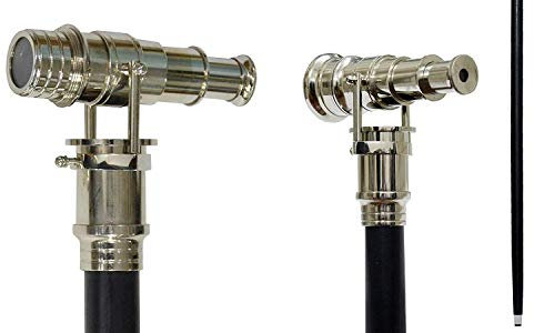 Coleccionable de Madera bastón caña 38 Larga w Mango de latón telescopio Regalo